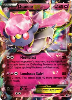 Pokemon TCG Diancie EX XY43 Full Art Promo Holo XY Black Star MP - Image 1
