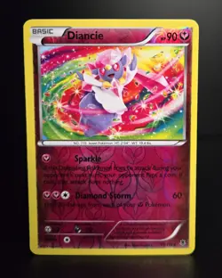 Pokemon TCG - DIANCIE - 71/119 - REVERSE HOLO RARE - XY PHANTOM FORCES 2014 - LP - Image 1
