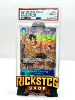 Portgas D Ace R OP08-052 Alt Art Japanese ONE PIECE PSA 10 US SELLER - Image 1