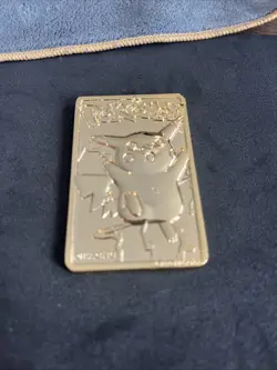Pokemon 23K Gold Plated Trading Card Pikachu Burger King 1999 - Image 1