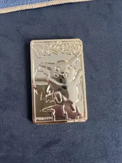 Pokemon 23K Gold Plated Trading Card Pikachu Burger King 1999 - Image 2