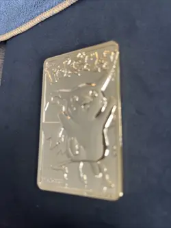 Pokemon 23K Gold Plated Trading Card Pikachu Burger King 1999 - Image 4