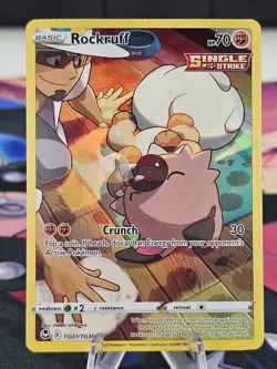 Rockruff TG07/TG30 Silver Tempest Trainer Gallery Ultra Rare Pokemon Card - Image 1