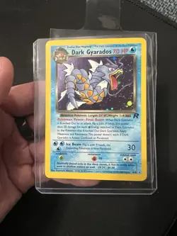 NM+ Pokemon Team Rocket Dark Gyarados Holo Rare 8/82 English 1999 TCG Card - Image 1