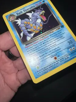 NM+ Pokemon Team Rocket Dark Gyarados Holo Rare 8/82 English 1999 TCG Card - Image 3
