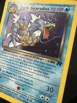 NM+ Pokemon Team Rocket Dark Gyarados Holo Rare 8/82 English 1999 TCG Card - Image 4