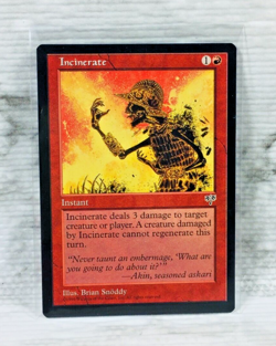 1996 MAGIC THE GATHERING (MTG) INCINERATE (RED) INSTANT TCG CARD (MIRAGE) - Image 1