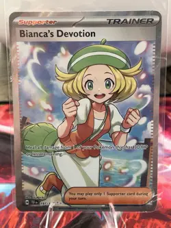 Pokemon TCG Temporal Forces Bianca's Devotion Holo Card SV05: Trainer - Image 1