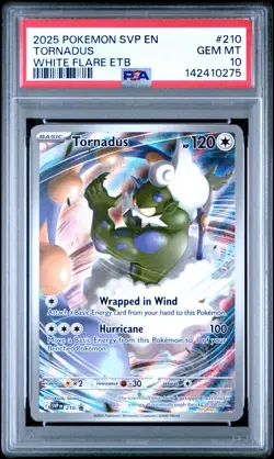 2025 POKEMON SVP EN-SV BLACK STAR PROMO #210 TORNADUS PSA 10 - Image 1