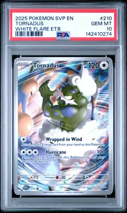 2025 POKEMON SVP EN-SV BLACK STAR PROMO #210 TORNADUS PSA 10 - Image 1