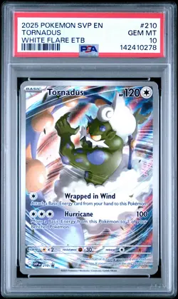2025 POKEMON SVP EN-SV BLACK STAR PROMO #210 TORNADUS PSA 10 - Image 1