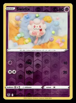 Swirlix 083/195 Common Silver Tempest Reverse Holo Pokemon NM - Image 1