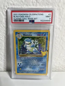 2021 POKEMON CELEBRATIONS CLASSIC COLL #2 BLASTOISE-HOLO PSA 9 - Image 1