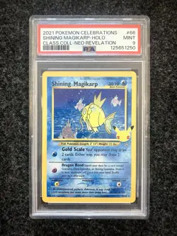 PSA 9 Shining Magikarp #66 Celebrations Classic Holo Rare Pokemon TCG - Image 1