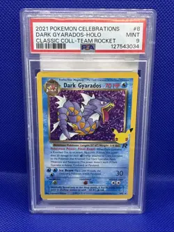 2021 POKEMON CELEBRATIONS DARK GYARADOS HOLO #8 PSA 9 MINT - Image 2
