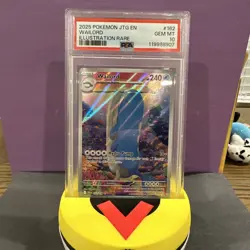 2025 POKEMON JTG EN-JOURNEY TOGETHER ILLUSTRATION RARE #162 WAILORD PSA 10 - Image 1