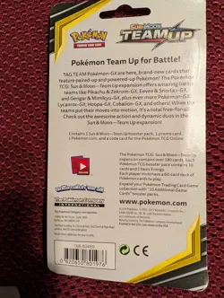 Pokemon TCG Team Up Single Checklane Blister Booster Pack with Pikachu SM162 - Image 2