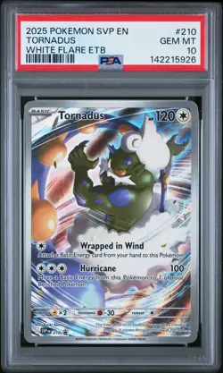 2025 POKEMON SVP EN-SV BLACK STAR PROMO #210 TORNADUS PSA 10 - Image 1