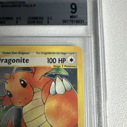 Dragonite Holo Rare 9/165 Expedition Beckett 9 WOTC Vintage Pokemon - Image 4