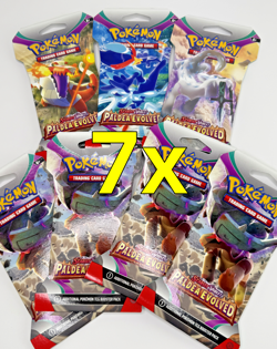 Pokemon - Paldea Evolved Sleeved Booster Packs x7 LOT - Image 1