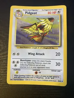 Pokemon TCG Pidgeot Holo Jungle Error (no Symbol) 8/64 - Image 1