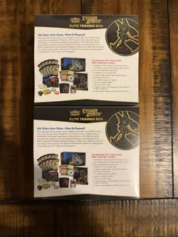 POKEMON TCG CROWN ZENITH ELITE TRAINER BOX ETB SEALED MINT X2 LUCARIO VSTAR ! - Image 3