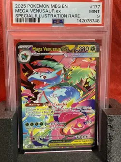 2025 Pokemon Mega Evolution Mega Venusaur EX #177 SIR PSA 9 Mint - Image 1