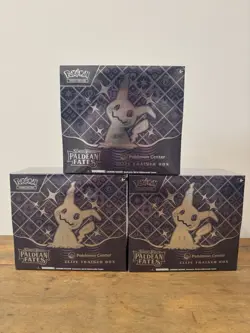 Pokemon TCG Paldean Fates Elite Trainer Box Pokemon Center ETB New Sealed x3 - Image 1