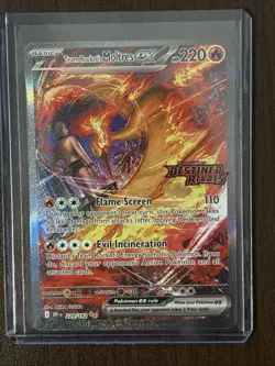 Pokemon TCG - Team Rockets Moltess Ex 229/182 - SIR - Destined Rivals Stamp - Image 1
