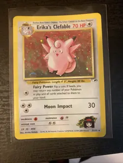 Pokemon TCG Erika's Clefable Gym Heroes Holo 3/132 - Image 1