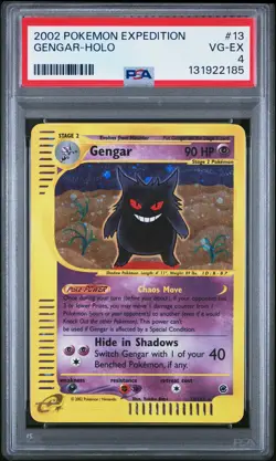 2002 POKEMON EXPEDITION #13 GENGAR-HOLO PSA 4 - Image 1