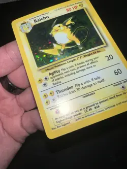 Pokemon TCG Raichu 14/102 Base Set Holo Rare Unlimited 1999 WOTC NM - Image 3