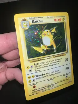 Pokemon TCG Raichu 14/102 Base Set Holo Rare Unlimited 1999 WOTC NM - Image 4