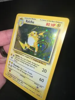 Pokemon TCG Raichu 14/102 Base Set Holo Rare Unlimited 1999 WOTC NM - Image 5