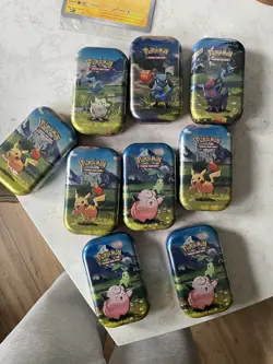 Pokemon TCG: Mega Evolution Ascended Heroes - 9 Sealed Mini Tin - InHand - Image 1
