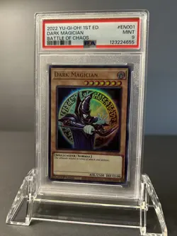 Yugioh Dark Magician 25TH - EN001 Battle of Chaos 1st Edition PSA 9 - Image 1