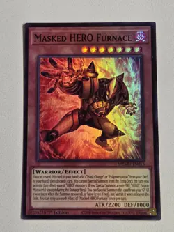 Masked HERO Furnace MZMU-EN015 Super Rare Yugioh Maze of Muertos 1st Edition - Image 1