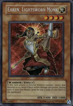Ehren, Lightsworn Monk NA Unl Secret Rare LODT-EN082 Yu-Gi-Oh! - Image 1