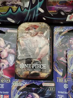 (LOT OF 7) One Piece TCG Mini Tin OP13 + illustration box + sleeved booster OP14 - Image 5