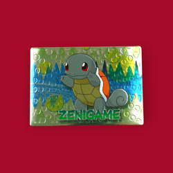 SQUIRTLE (ZENIGAME)--JAPANESE MEIJI EMBOSSED PROMO FOIL POKEMON CARD - Image 1