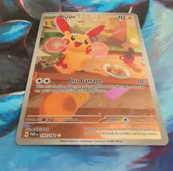 Pokemon TCG Plusle 193/182 SV04 Paradox Rift Illustration Rare Full Art Card NM - Image 2