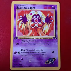 Sabrina's Jynx 57/132 Gym Challenge Regular First Edition Pokemon Card LP Wotc - Image 1