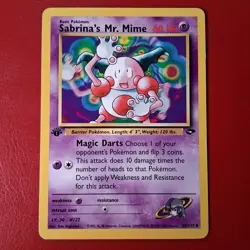 Sabrina's Mr. Mime 59/132 Gym Challenge Regular First Edition Pokemon Card Lp - Image 1