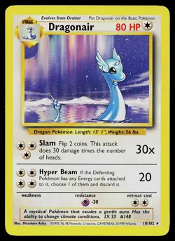 Pokemon Card - Dragonair Base Set 18/102 Rare - Image 1