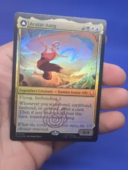 Magic the Gathering Avatar The Last Airbender Avatar Aang 0207 Foil Mythic NM - Image 2