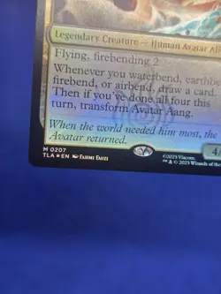 Magic the Gathering Avatar The Last Airbender Avatar Aang 0207 Foil Mythic NM - Image 5