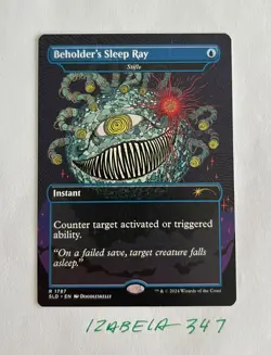 MTG Beholder’s Sleep Ray NON-FOIL Secret Lair x Dungeons & Dragons #1787 R - Image 1