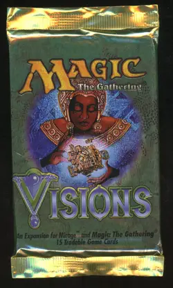 1997 MTG Magic the Gathering Visions Booster Pack Factor Sealed TCG - Image 1