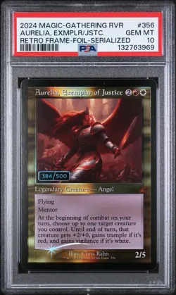 Aurelia, Exemplar of Justice (Retro Frame) (Serial Numbered) 384/500 PSA 10 - Image 1