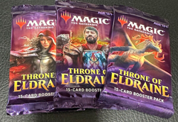 3 Mtg Booster Packs Throne Of Eldraine, 3x Booster Draft Pack 630509785216 - Image 1